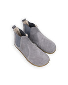 Women's Grey Chelsea Boots - Handcrafted Calf Leather Wide Toe Box | Bespoky