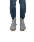 Detail Grey Chelsea Boots - Handcrafted Calf Leather Turkey | Bespoky