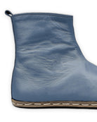 Close-up calf leather - Jean Blue Chelsea Boots Detail | Bespoky