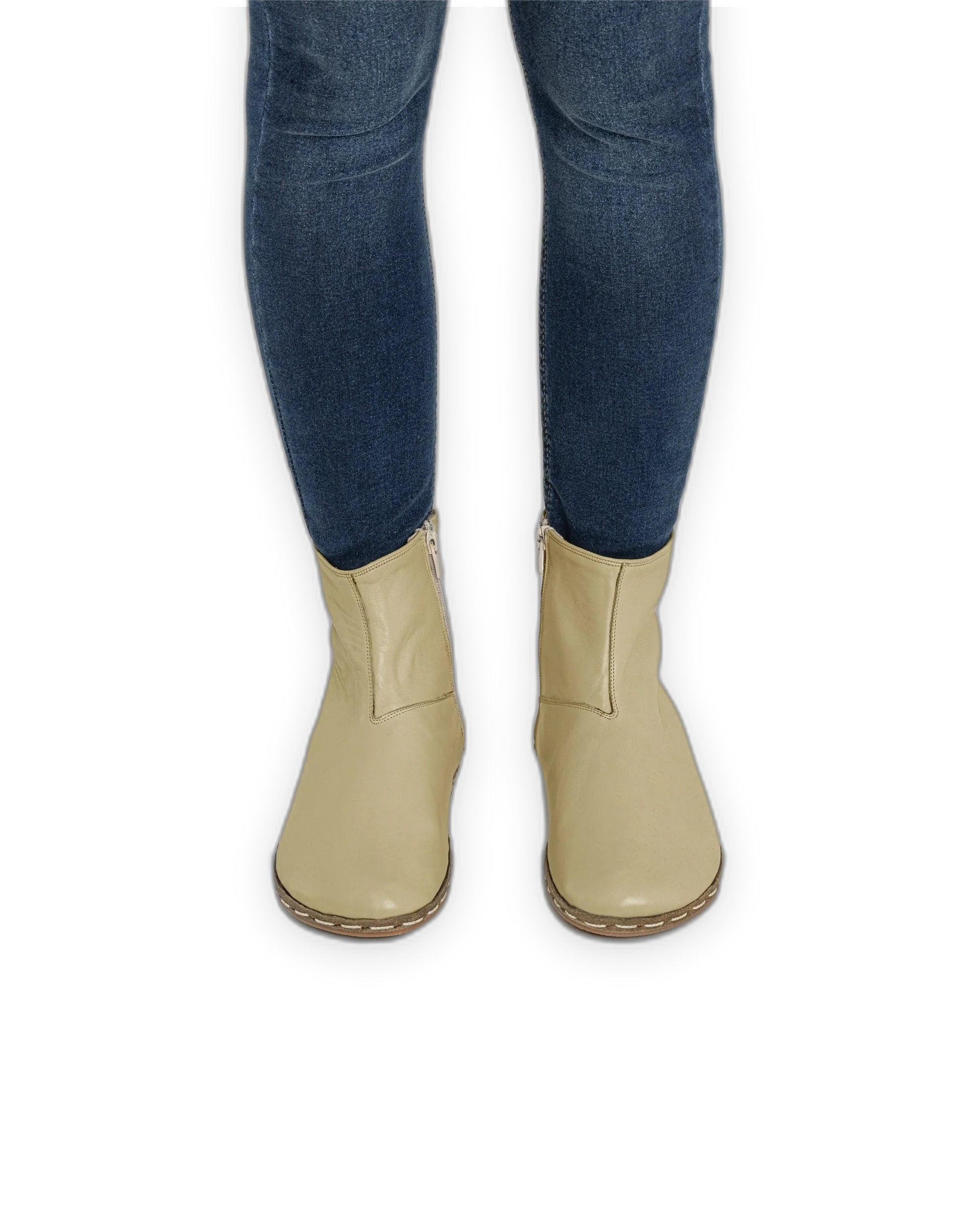 Detail Yellow Chelsea Boots - Handcrafted Calf Leather Turkey | Bespoky