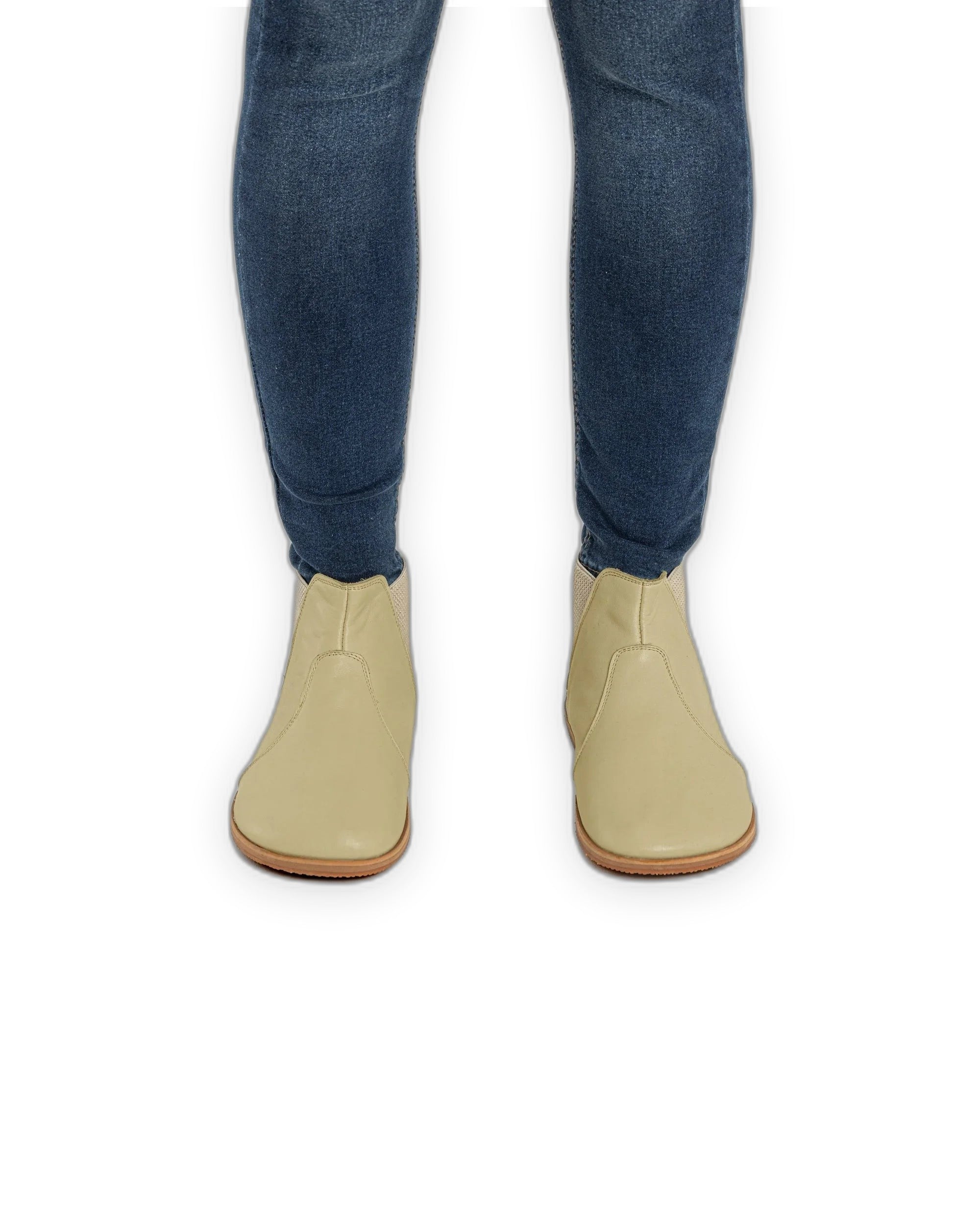 Back view Yellow Chelsea Boots - Calf Leather Handcrafted | Bespoky