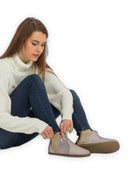 Side view Pink Chelsea Boots - Calf Leather Zero Drop | Bespoky