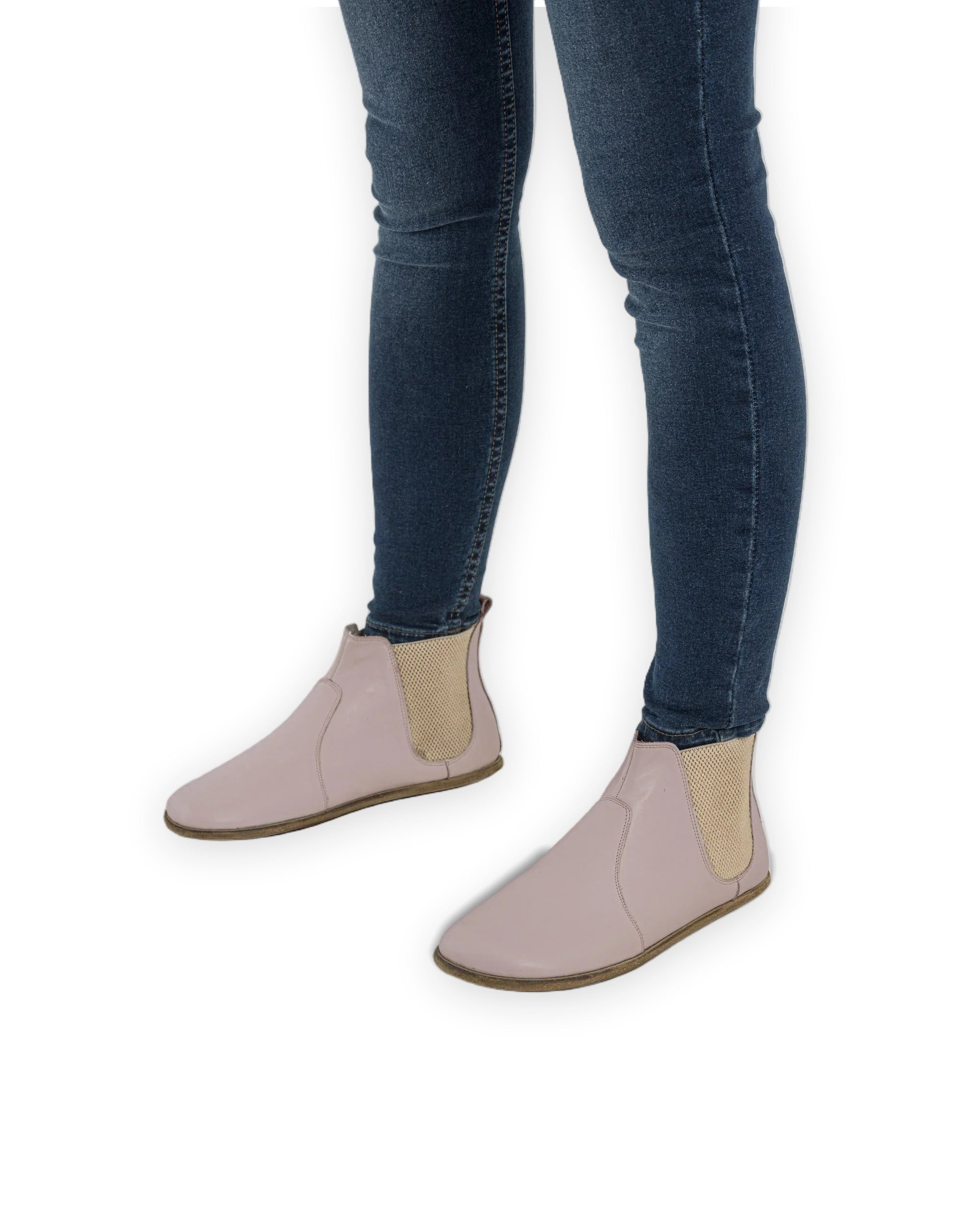 Women's Pink Chelsea Boots - Handcrafted Calf Leather Wide Toe Box | Bespoky