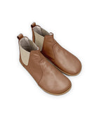 Women's Tan Chelsea Boots - Handcrafted Calf Leather Wide Toe Box | Bespoky