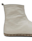 Back view Lucas Beige Chelsea Boots - Calf Leather Handcrafted | Bespoky