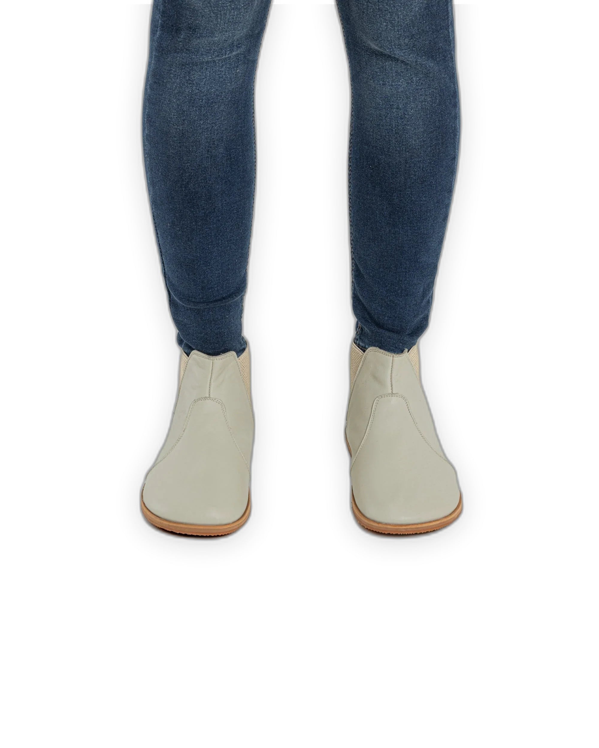 Detail Lucas Beige Chelsea Boots - Handcrafted Calf Leather Turkey | Bespoky