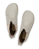 Pair Lucas Beige Chelsea Boots - Barefoot Wide Toe Calf Leather | Bespoky