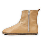 Pair Melon Yellow Chelsea Boots - Barefoot Wide Toe Calf Leather | Bespoky