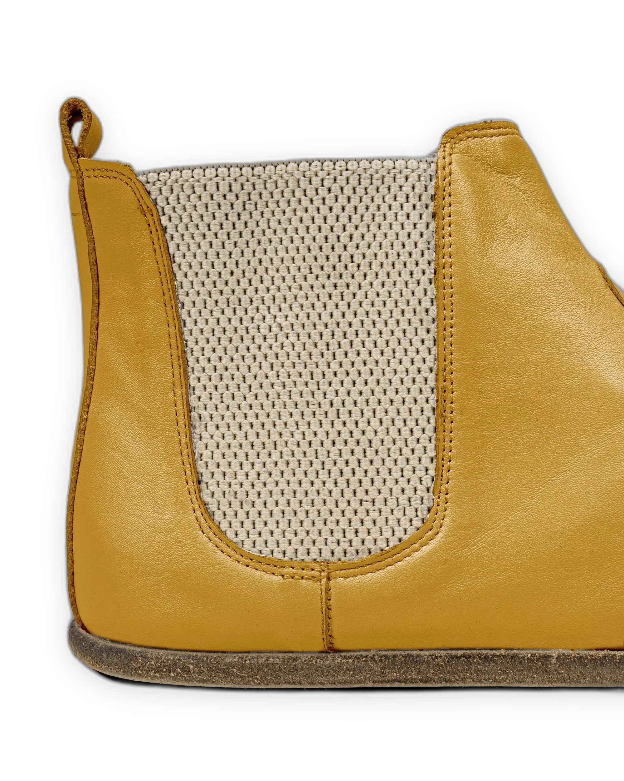 Top view Mustard Chelsea Boots - Handcrafted Calf Leather | Bespoky