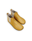 Women's Mustard Chelsea Boots - Handcrafted Calf Leather Wide Toe Box | Bespoky