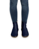 Detail Navy Blue Chelsea Boots - Handcrafted Calf Leather Turkey | Bespoky