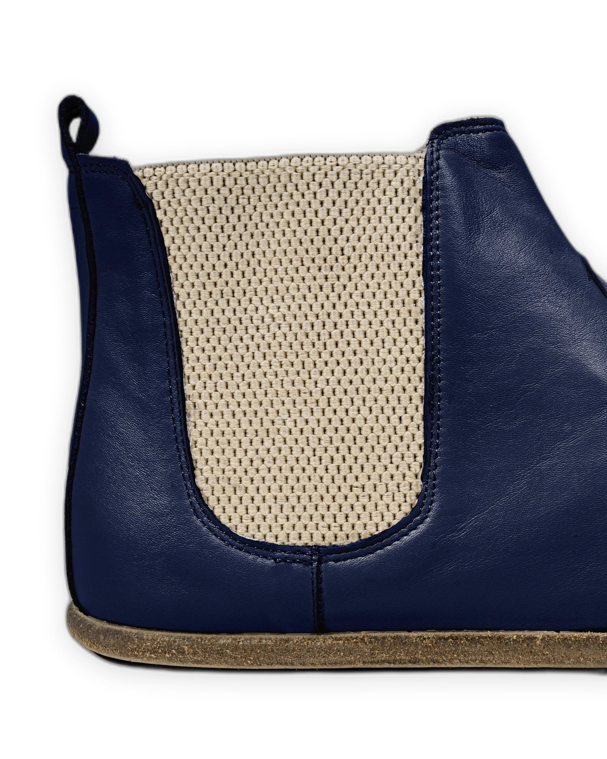 Top view Navy Blue Chelsea Boots - Handcrafted Calf Leather | Bespoky