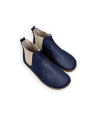 Women's Navy Blue Chelsea Boots - Handcrafted Calf Leather Wide Toe Box | Bespoky