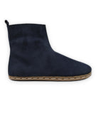 Side view Navy Chelsea Boots - Calf Leather Zero Drop | Bespoky