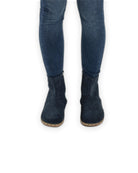 Detail Navy Chelsea Boots - Handcrafted Calf Leather Turkey | Bespoky
