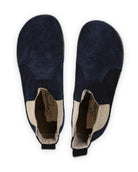 Side view Navy Chelsea Boots - Calf Leather Zero Drop | Bespoky