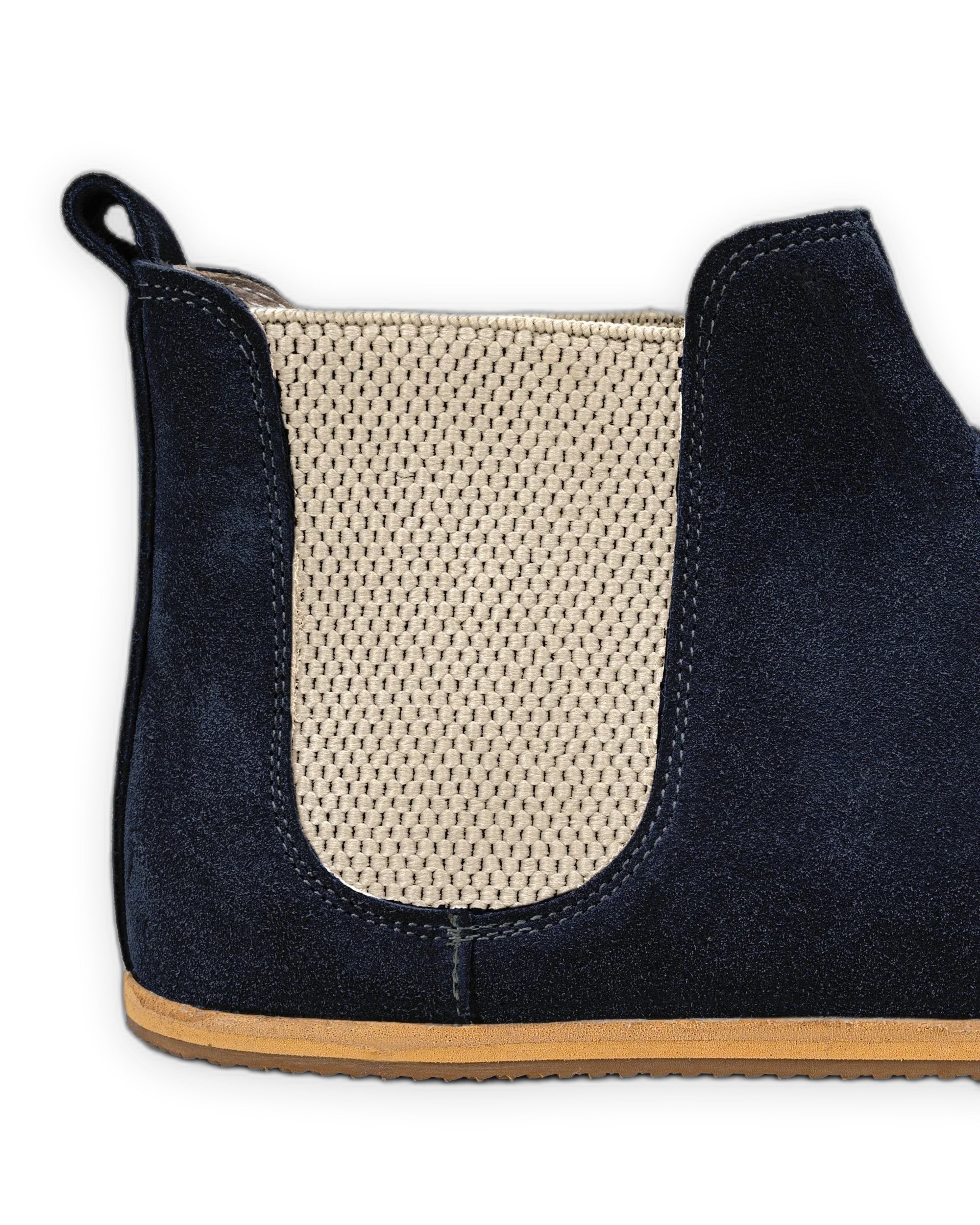 Top view Navy Chelsea Boots - Handcrafted Calf Leather | Bespoky