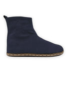 Side view Navy Chelsea Boots - Calf Leather Zero Drop | Bespoky