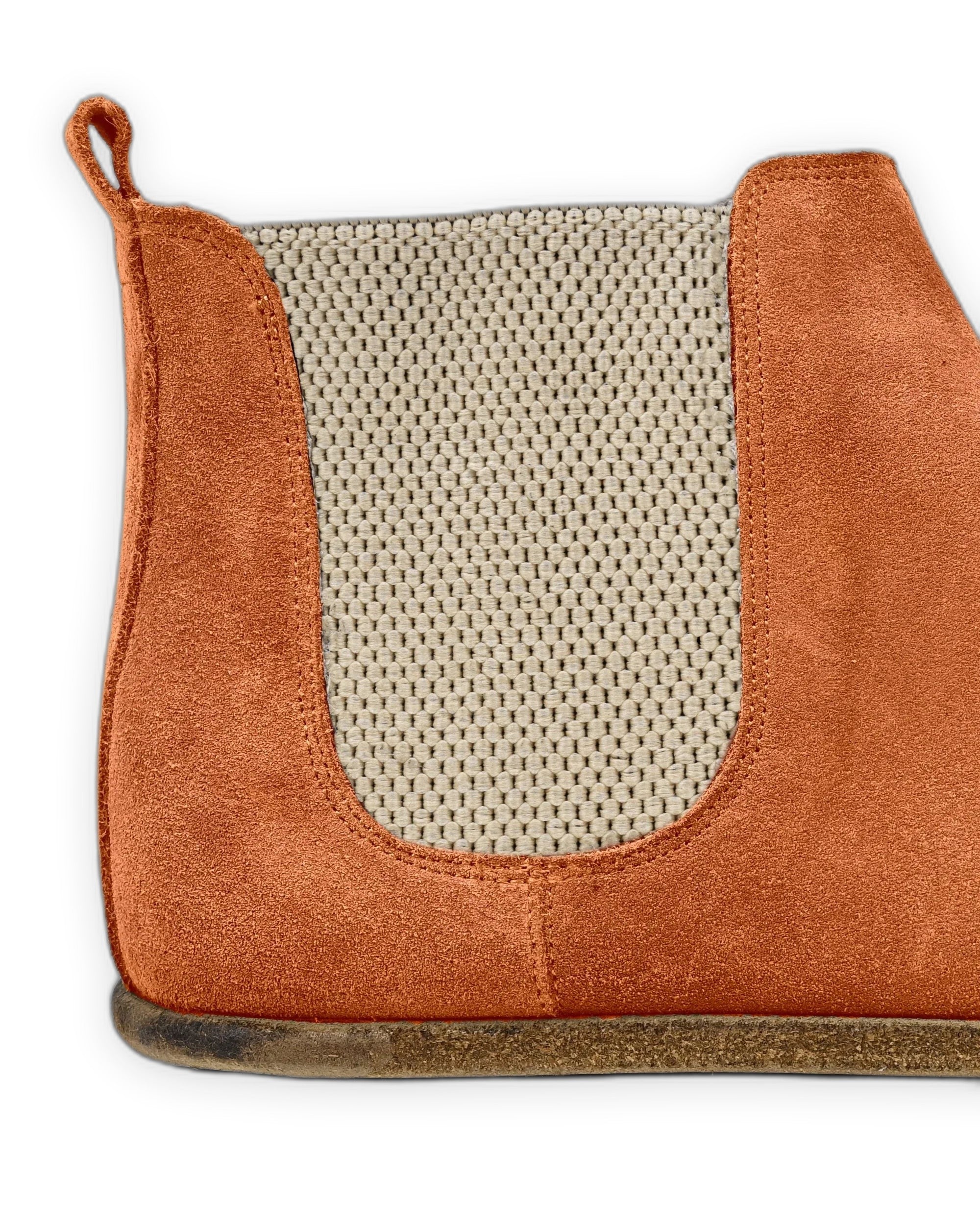 Top view Orange Chelsea Boots - Handcrafted Calf Leather | Bespoky
