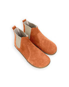 Women's Orange Chelsea Boots - Handcrafted Calf Leather Wide Toe Box | Bespoky