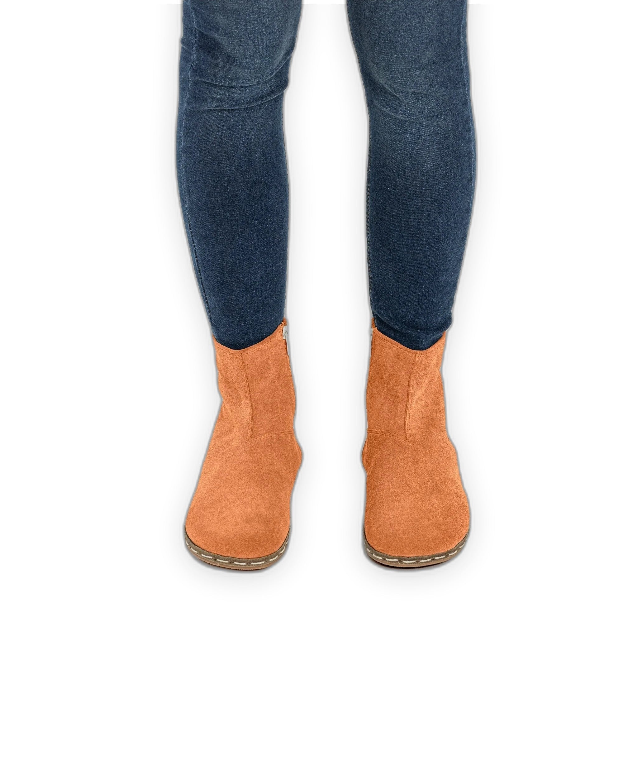 Detail Orange Chelsea Boots - Handcrafted Calf Leather Turkey | Bespoky