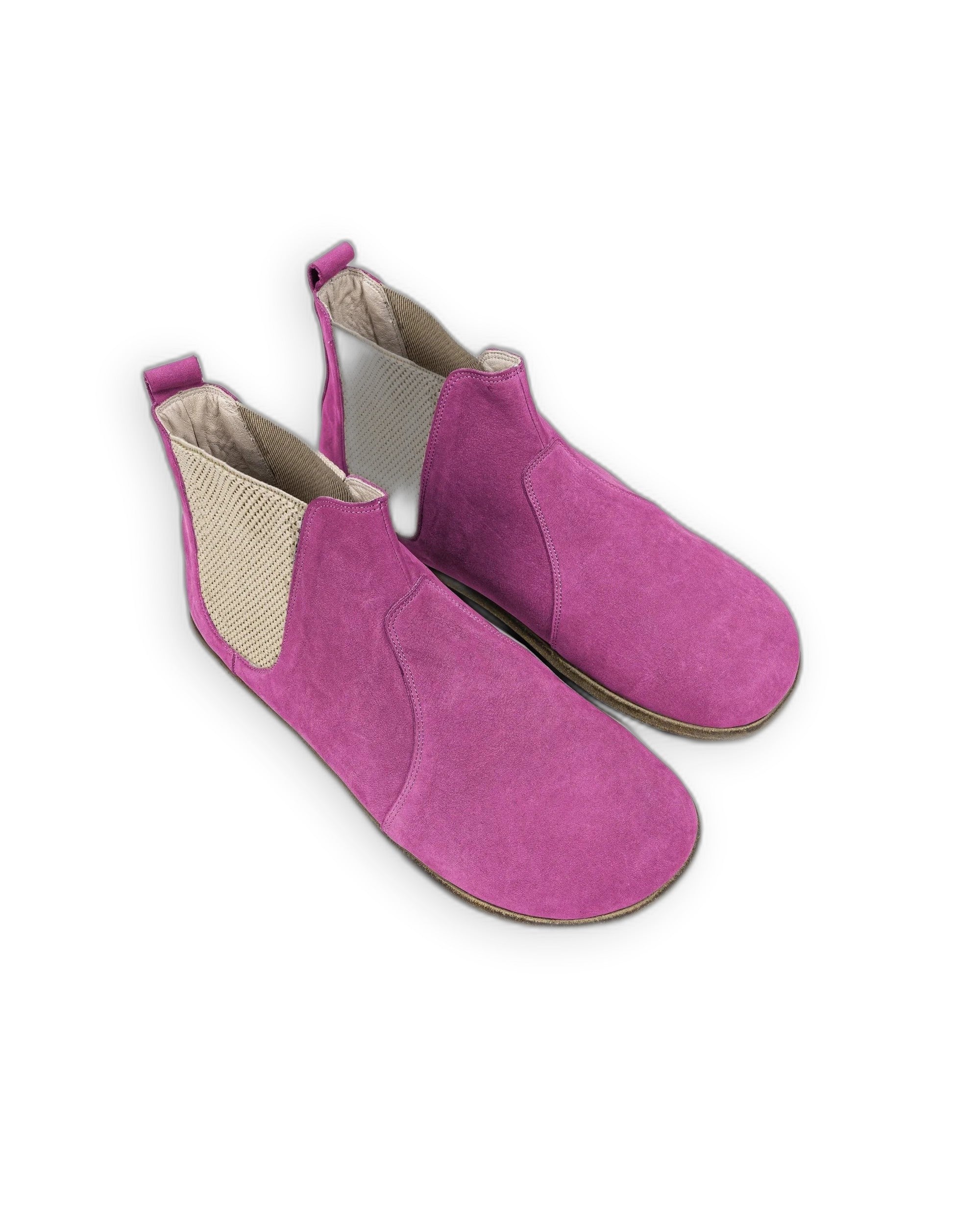 Women's Pink Chelsea Boots - Handcrafted Calf Leather Wide Toe Box | Bespoky