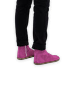 Pair Pink Chelsea Boots - Barefoot Wide Toe Calf Leather | Bespoky