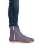 Pair Purple Chelsea Boots - Barefoot Wide Toe Calf Leather | Bespoky