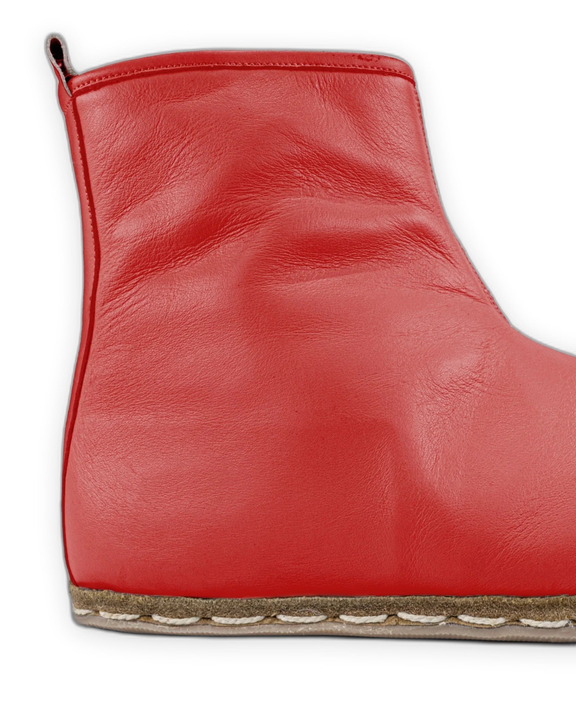 Top view Red Chelsea Boots - Handcrafted Calf Leather | Bespoky
