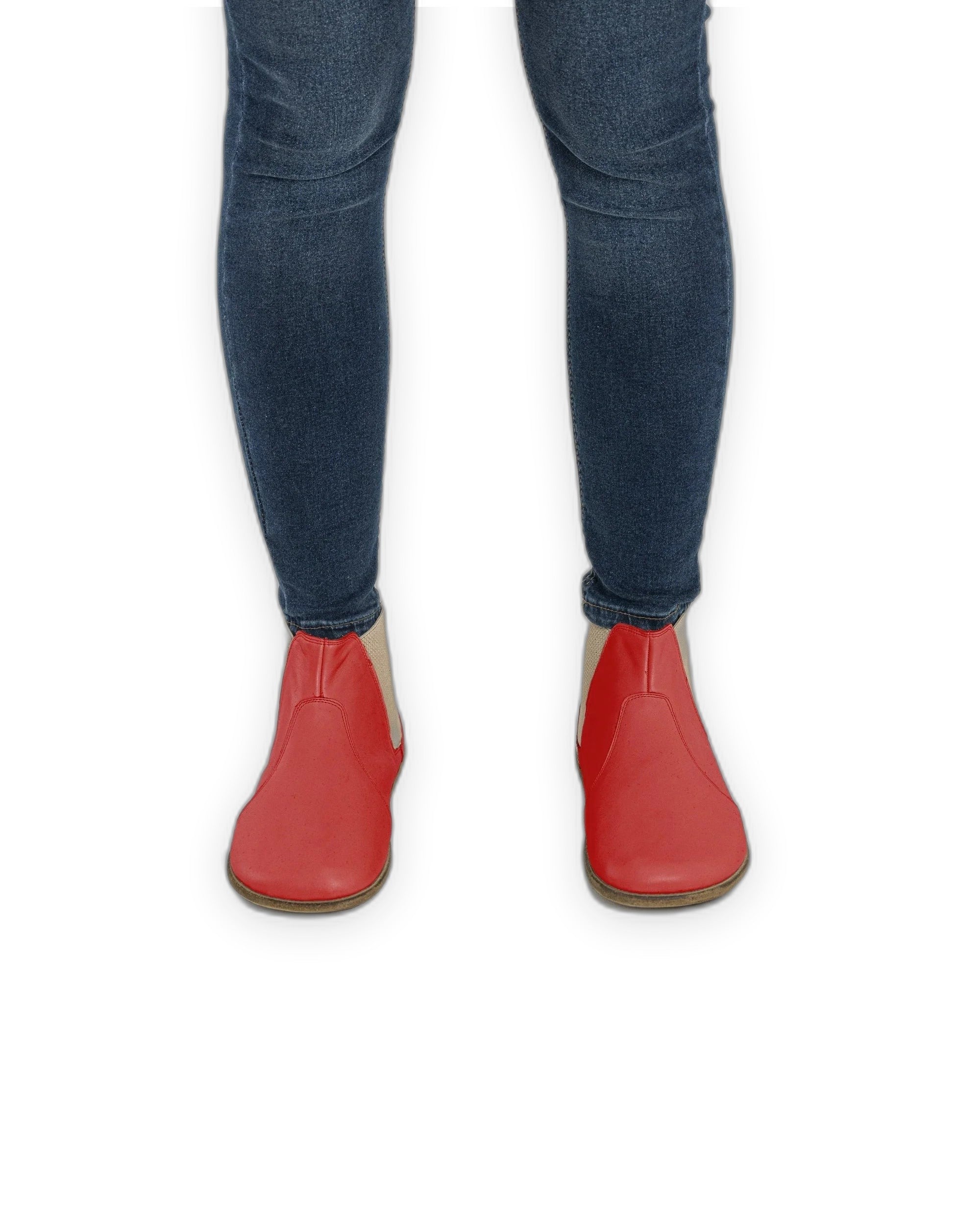 Detail Red Chelsea Boots - Handcrafted Calf Leather Turkey | Bespoky