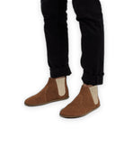 Detail Tan Chelsea Boots - Handcrafted Calf Leather Turkey | Bespoky