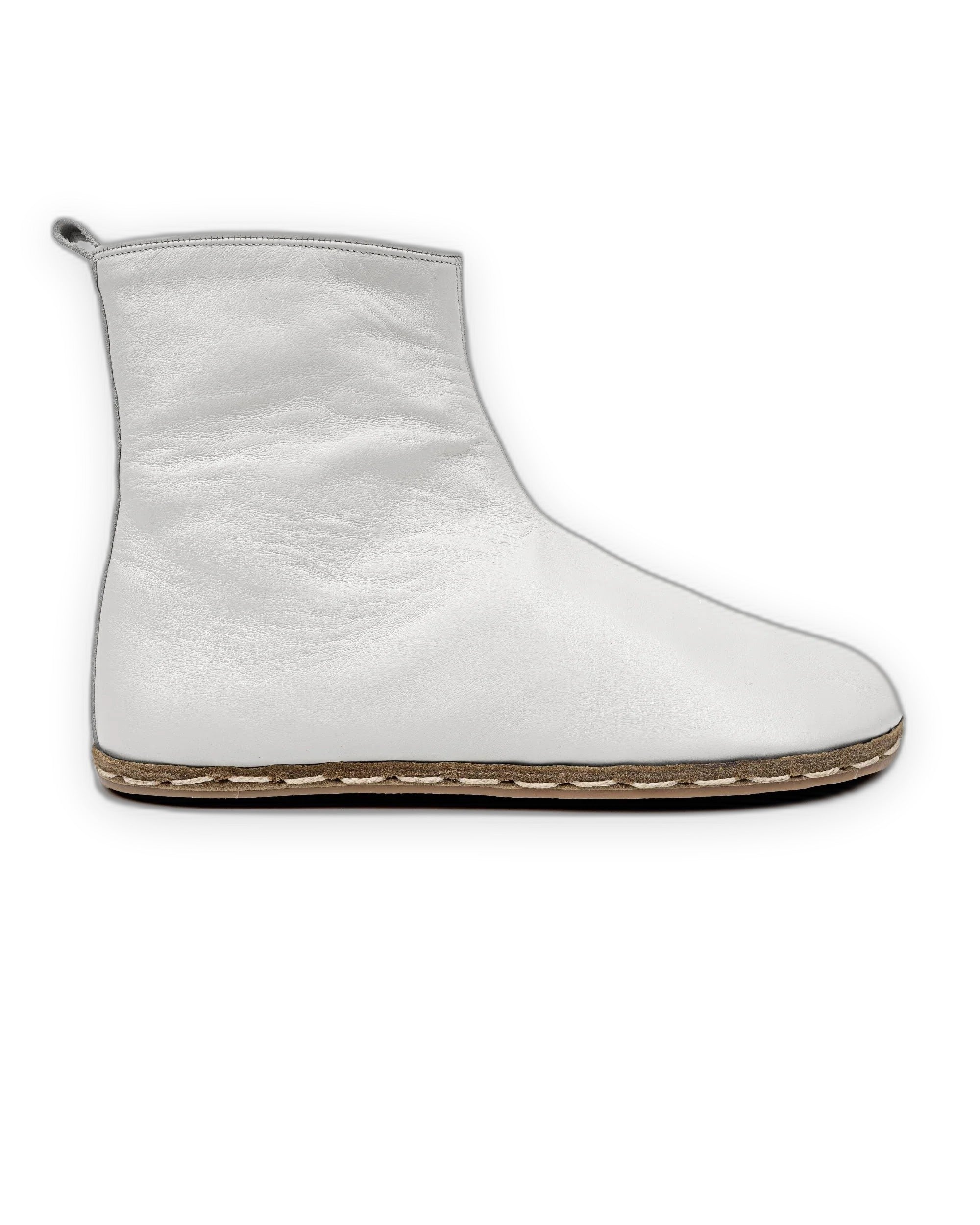 Detail White Chelsea Boots - Handcrafted Calf Leather Turkey | Bespoky