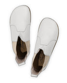 Top view White Chelsea Boots - Handcrafted Calf Leather | Bespoky
