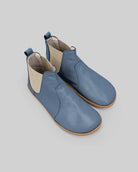 Men's Jean Blue Chelsea Boots - Handcrafted Calf Leather Wide Toe Box | Bespoky