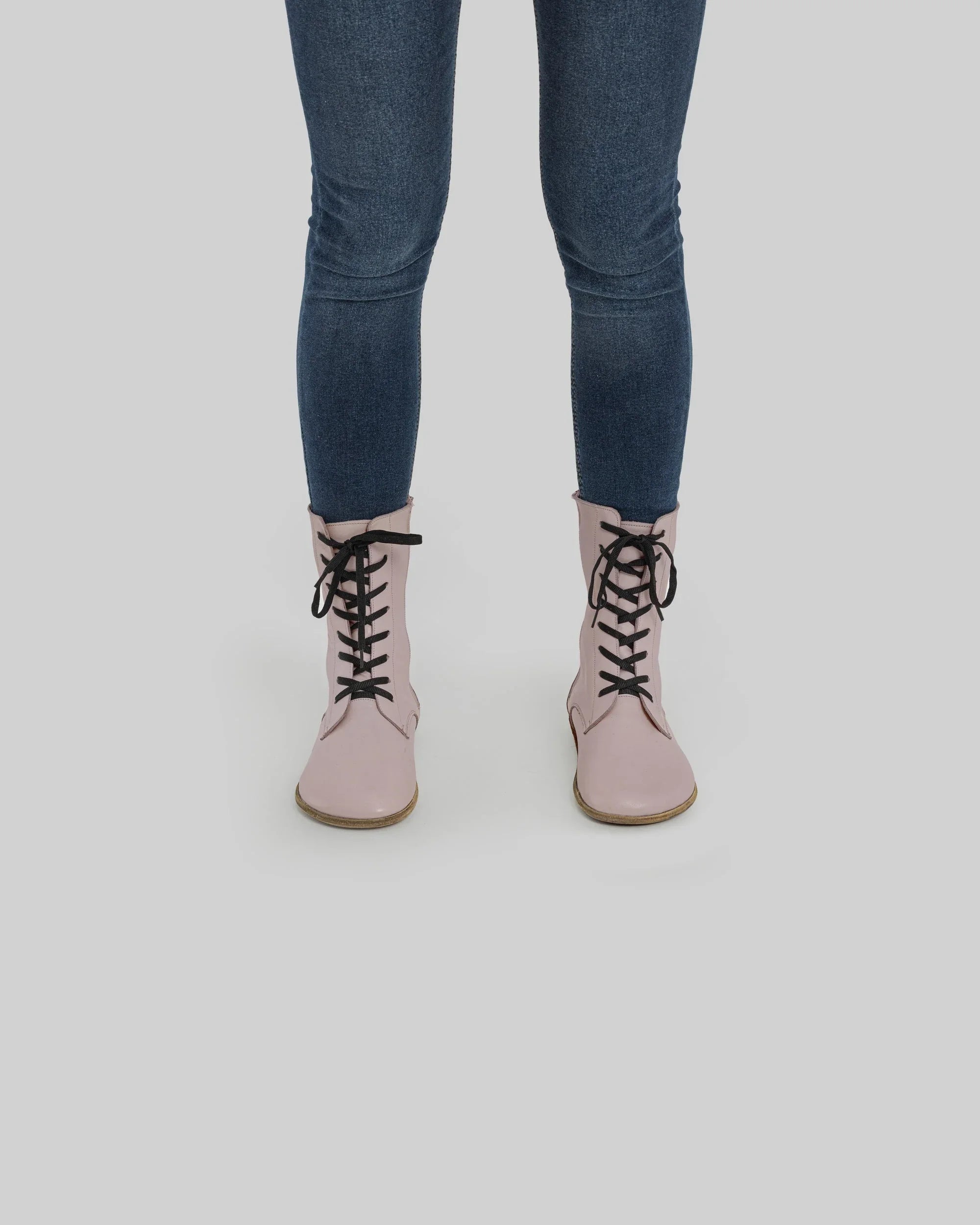 Back view Pink Barefoot Boot - Calf Leather Handcrafted | Bespoky