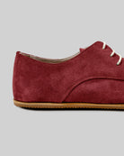 Top view Burgundy Suede Oxford Shoes - Handcrafted Calf Leather | Bespoky