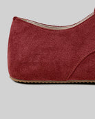 Top view Burgundy Suede Oxford Shoes - Handcrafted Calf Leather | Bespoky
