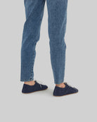 Side view Navy Oxford Shoes - Calf Leather Zero Drop | Bespoky