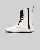 Back view White Barefoot Boot - Calf Leather Handcrafted | Bespoky