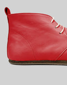 Detail Red Ankle Boots - Handcrafted Calf Leather Turkey | Bespoky