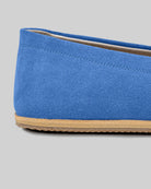 Detail Blue Suede Barefoot Shoes - Handcrafted Calf Leather Turkey | Bespoky