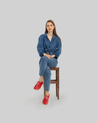 Pair Red Oxford Shoes - Barefoot Wide Toe Calf Leather | Bespoky