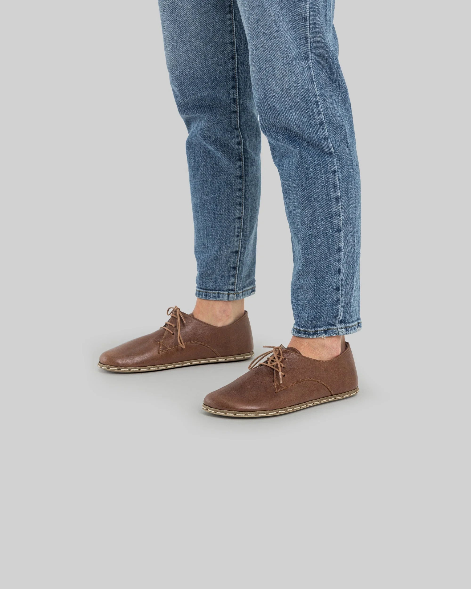 Back view Brown Oxford Shoes - Calf Leather Handcrafted | Bespoky