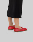 Detail Red Barefoot Shoes - Handcrafted Calf Leather Turkey | Bespoky