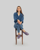 Back view Purple Oxford Shoes - Calf Leather Handcrafted | Bespoky