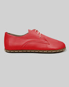 Side view Red Oxford Shoes - Calf Leather Zero Drop | Bespoky