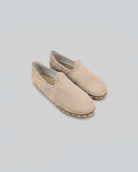 Women's Beige Yemeni Shoes - Handcrafted Calf Leather Wide Toe Box | Bespoky