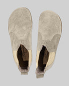 Side view Cream Suede Chelsea Boots - Calf Leather Zero Drop | Bespoky