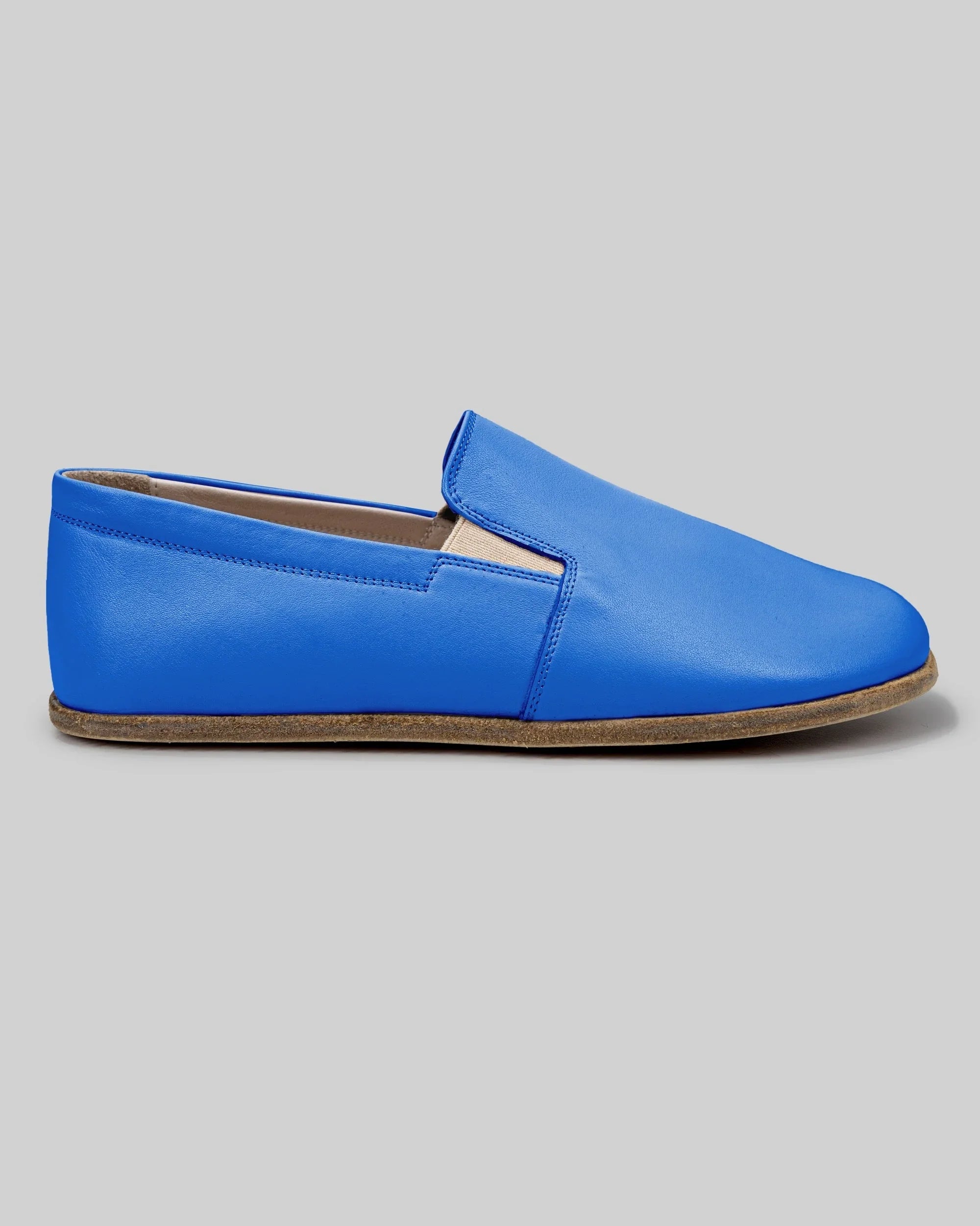 Detail Blue Barefoot Shoes - Handcrafted Calf Leather Turkey | Bespoky
