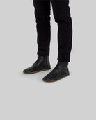 Women's Black Barefoot Boot - Handcrafted Calf Leather Wide Toe Box | Bespoky